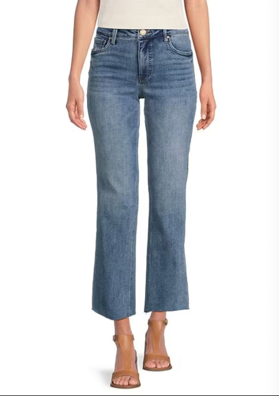 Kut From The Kloth Kelsey Mid Rise Ankle Flare Jeans Blue 4